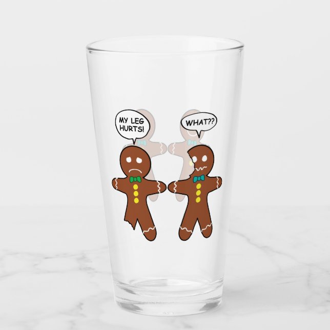 Verre Humour de Noël des biscuits en pain d'épice (Devant)