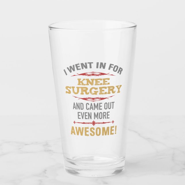 Verre Humour de récupération de chirurgie du genou (Devant)