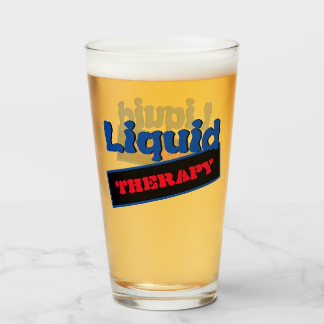 Verre Humour de thérapie liquide (Devant (rempli))