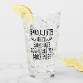 Verre Humour des livres d'oreille de chien