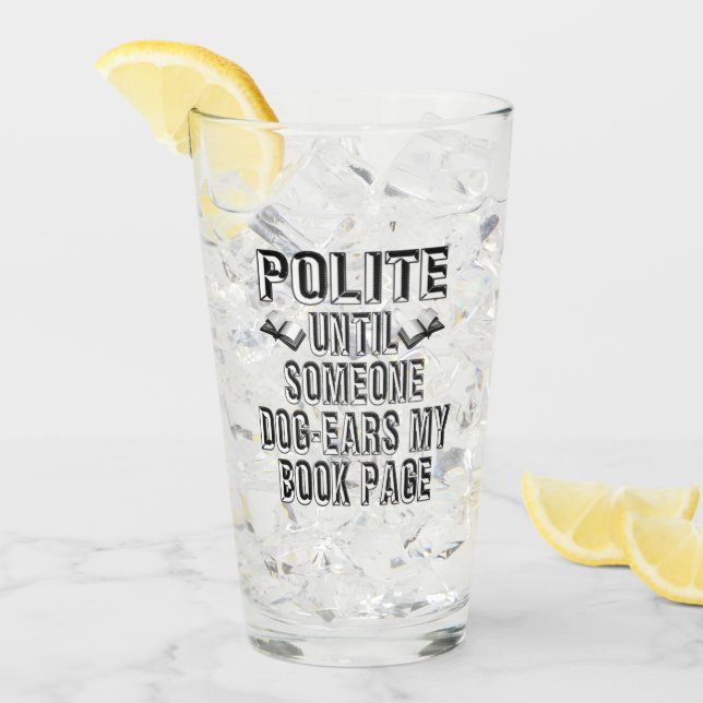 Verre Humour des livres d'oreille de chien (Devant glace)