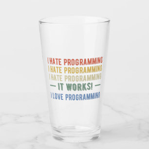Verre I Hate Programmation - Drôle Programmeur I