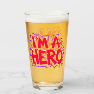 Verre I’m a Hero Graffiti Bold Neon Street Art Statement
