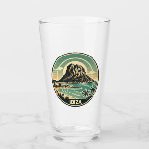Verre Ibiza Espagne Rocher d'Es Vedra Travel Art Badge