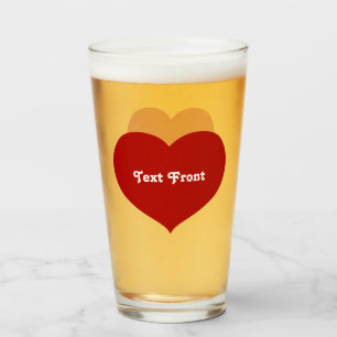 Verre Icône Coeur plat