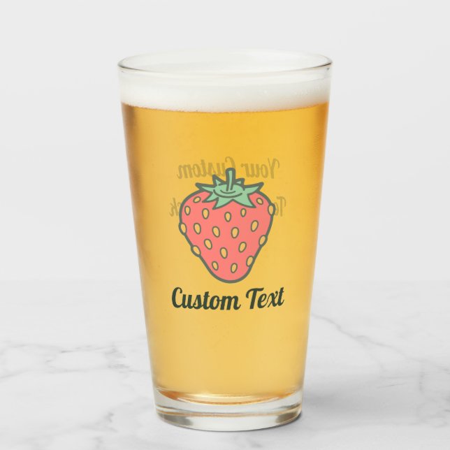 Verre Icône fraise (Devant (rempli))