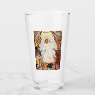 Verre Icône orthodoxe de la résurrection de l'anastasie