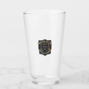 Verre Idée cadeau pour papa chat de jazz noir - Chat de