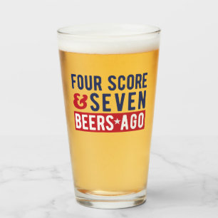 Verre Il Y A Quatre Score Et Sept Bières Juillet 4th Gl