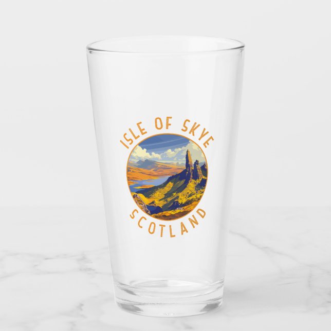 Verre Île de Skye Écosse Cercle retro en détresse (Devant)