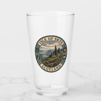 Verre Île de Skye Illustration de voyage Badge Écosse