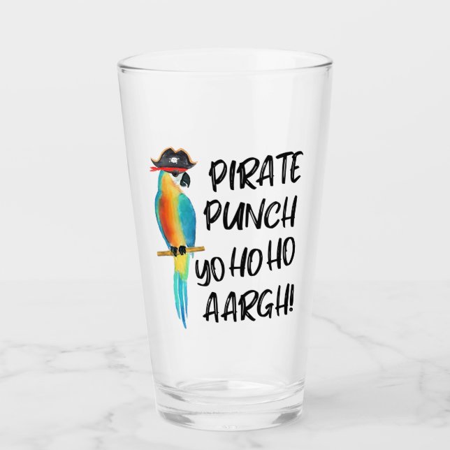 Verre Ile tropicale Perroquet Pirate Punch (Devant)