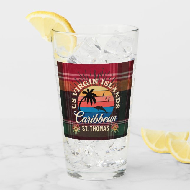 Verre Îles Vierges américaines St. Thomas USVI Madras Tr (Devant glace)