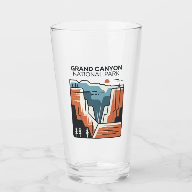 Verre Illustration Abstraite du parc national du Grand C (Devant)