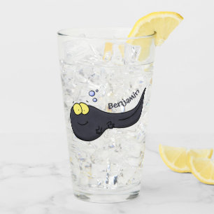 Verre Illustration amusante de dessin animé en têtard