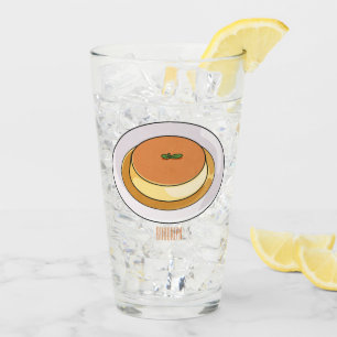 Verre Illustration de caramel de crème