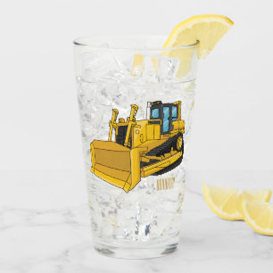 Verre Illustration de dessin animé Bulldozer