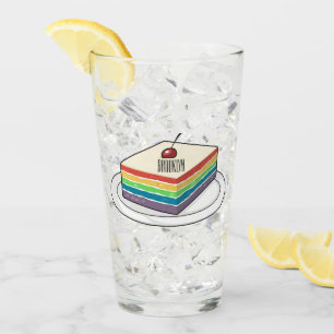 Verre Illustration de gâteau arc-en-ciel