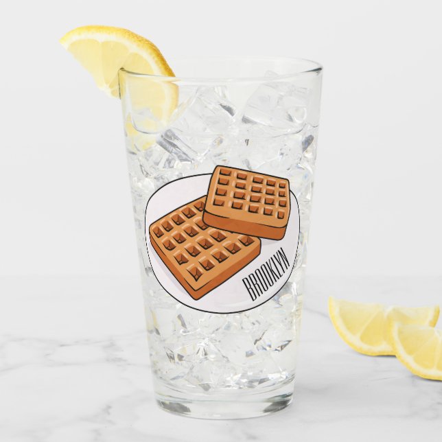 Verre Illustration de gaufre (Devant glace)