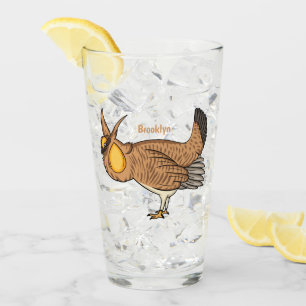 Verre Illustration de la bande dessinée de poulet de pra