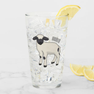 Verre Illustration de la caricature de mouton Valais Bla