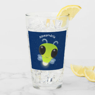 Verre Illustration de la luciole vert mou