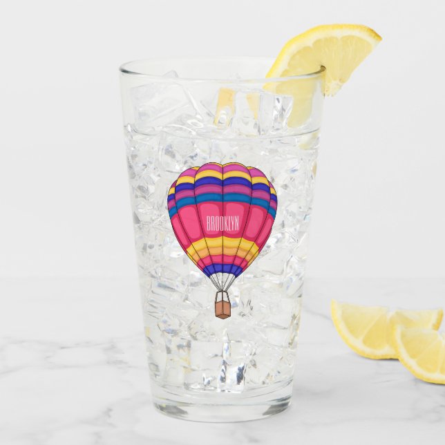 Verre Illustration de la montgolfière (Dos glace)