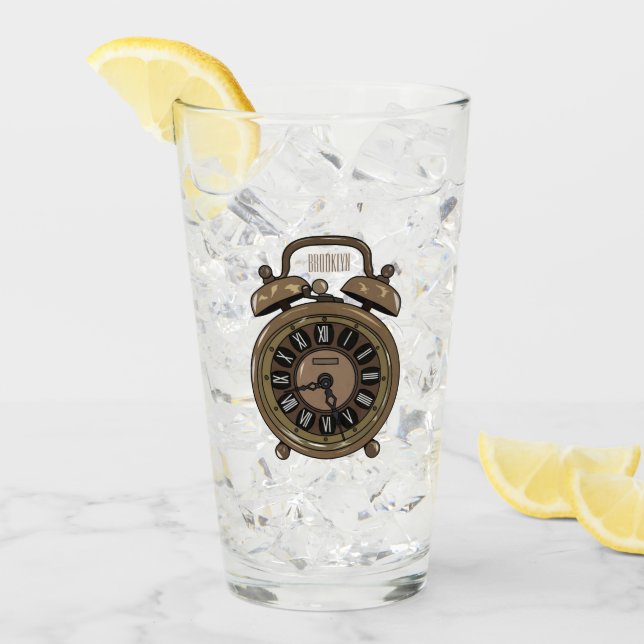 Verre Illustration de l'horloge d'alarme (Devant glace)