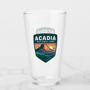 Verre Illustration de l'insigne du coucher de soleil du