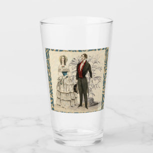 Verre Illustration de mariage victorien vintage 1844