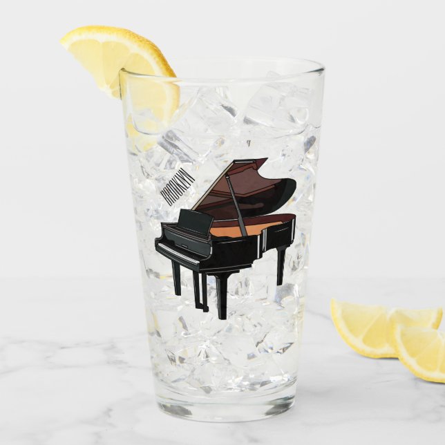 Verre Illustration de piano (Devant glace)