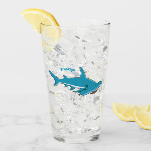 Verre Illustration de requin marteau