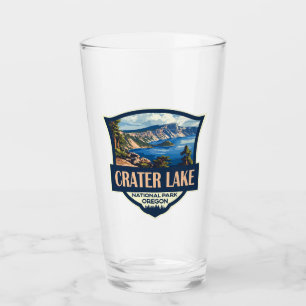 Verre Illustration du parc national du lac Crater Badge