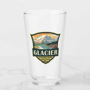 Verre Illustration du parc national Glacier Voyage Vinta