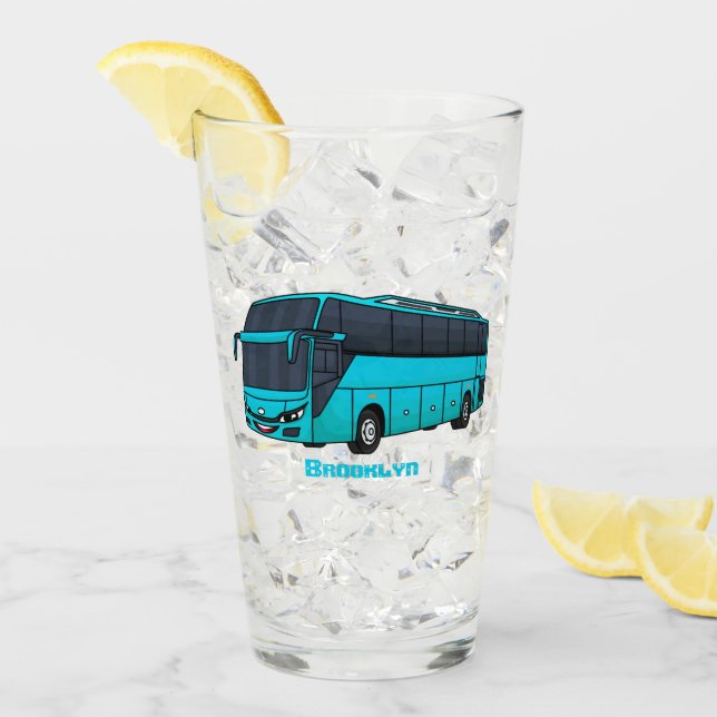 Verre Illustration d'un autobus à passagers moderne (Devant glace)