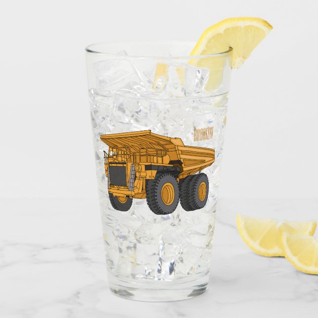 Verre Illustration d'un camion à grande échelle (Dos glace)