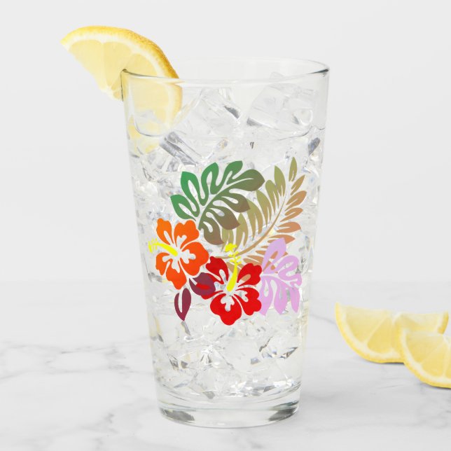 Verre Impression hawaïenne (Devant glace)