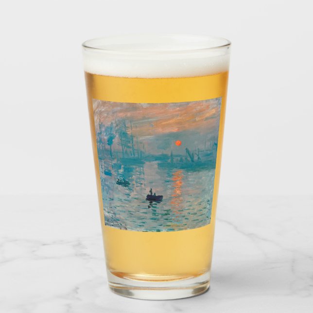 Verre Impression Sunrise Claude Monet (Devant (rempli))