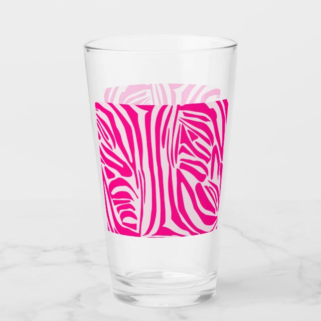 Verre Impression zèbre rose (Devant)
