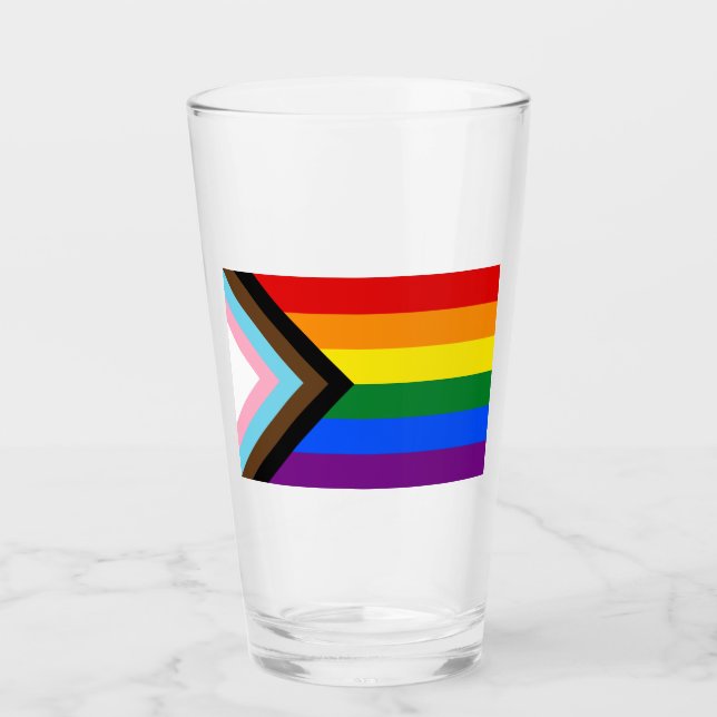 Verre Indicateur de fierté de progression LGBTQ+ (Devant)