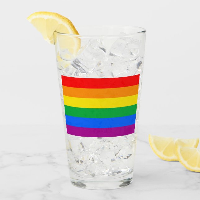 Verre Indicateur Gay pride traditionnel (Devant glace)