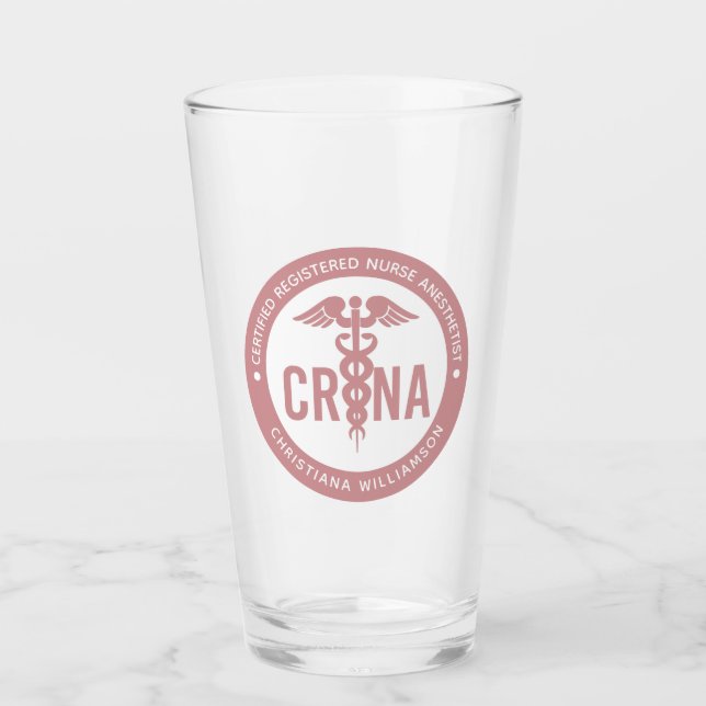 Verre Infirmière anesthésiste certifiée CRNA personnalis (Devant)