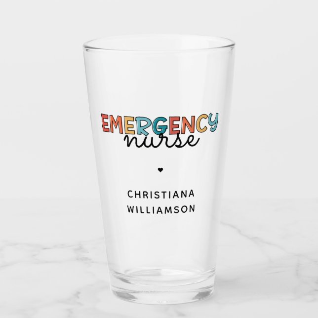Verre Infirmière d'urgence sur mesure infirmière infirmi (Devant)