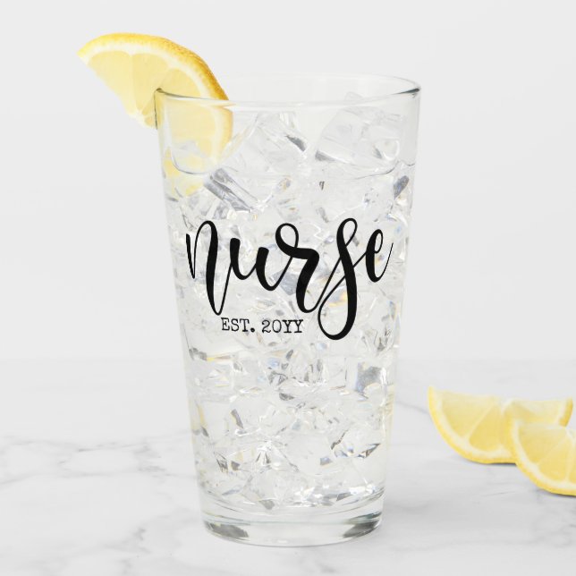 Verre Infirmière Est Année sur mesure Étudiante Infirmiè (Devant glace)