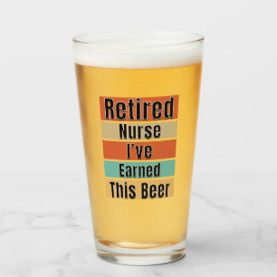 Verre Infirmière retraitée. J'ai gagné cette bière