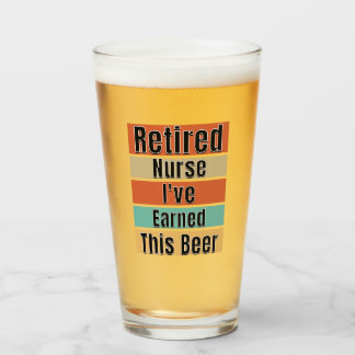 Verre Infirmière retraitée. J'ai gagné cette bière
