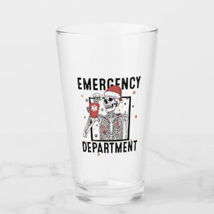 Verre Infirmière squelette du service des urgences amatr