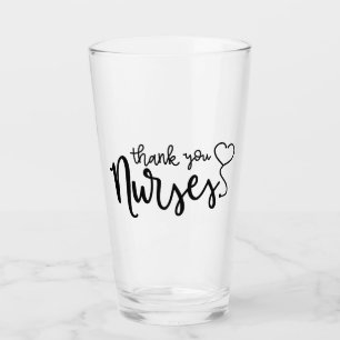 Verre Infirmières Mercis Script soigné
