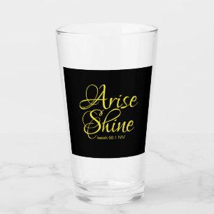 Verre Inspiration Lever et Foi brillante Noir