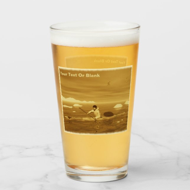 Verre Inuit Kayak - Sepia (Devant (rempli))